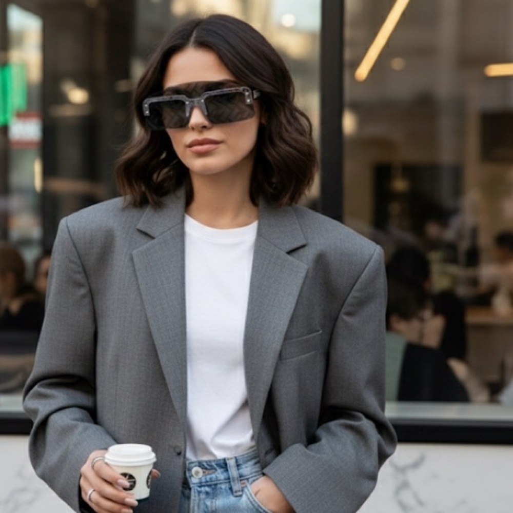 Fendi Technicolor Shield Sunglasses Smoke Mirror